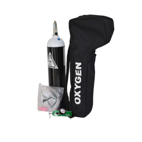 Our OxyKit comes with a light weight aluminium oxygen cylinder with bullnose valve, bullnose regulator (0-2.9L adjustable flow rate), mask and carry bag. The OxyKit is portable and easy to use as well as refillable.