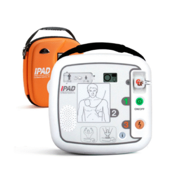 AED CUSP1 Public Access Defibrillator The i-PAD CU-SP1 is an automated external defibrillator (also known as an AED or PAD). The i-PAD CU-SP1 is designed for minimally trained individuals. It provides simple and direct voice prompts and instructions for straightforward rescue operation. It is lightweight and battery powered for maximum portability.