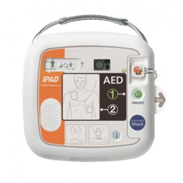 AED CUSP1 Public Access Defibrillator The i-PAD CU-SP1 is an automated external defibrillator (also known as an AED or PAD). The i-PAD CU-SP1 is designed for minimally trained individuals. It provides simple and direct voice prompts and instructions for straightforward rescue operation. It is lightweight and battery powered for maximum portability.